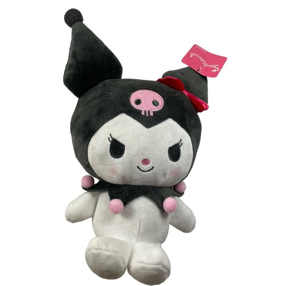 Kuromi Sanrio Plush Toy Stuffed Animal Bow 12" Soft Cinnamoroll Japan Bow Skull - Picture 2 of 12
